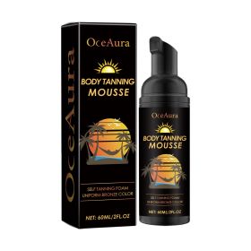 OceAura Tanning Mousse, Summer Outdoor Seaside Help Sun Moisturizing Skin Natural Fashion Wheat Color (Option: 60ml-86g-5.28*1.5*1.5inch)