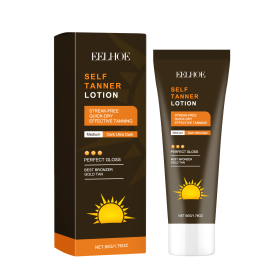 EELHOE Self Tanner Lotion, Outdoor Sun Quick Tanning Wheat Healthy Skin Hydrating Summer Beach (Option: 50g-79g-1.57*1.57*5.31inch)